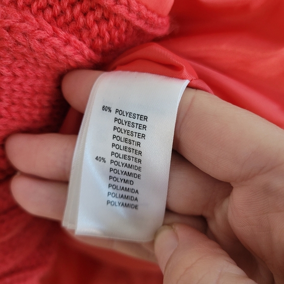 Rodier red vintage mid-season puffer coat - Picture 8 of 9